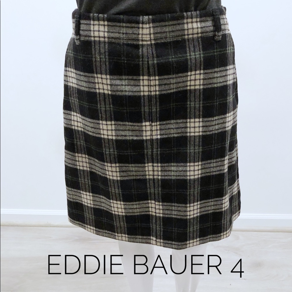 Eddie bauer 4 wool plaid skirt